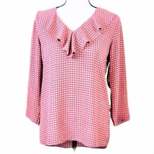 Van Heusen Blouse Top Size XS Rose Pink HiLo